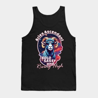 Funny Aries Zodiac Sign - Aries Ascendant, Bold, Sassy, and Rising High Tank Top